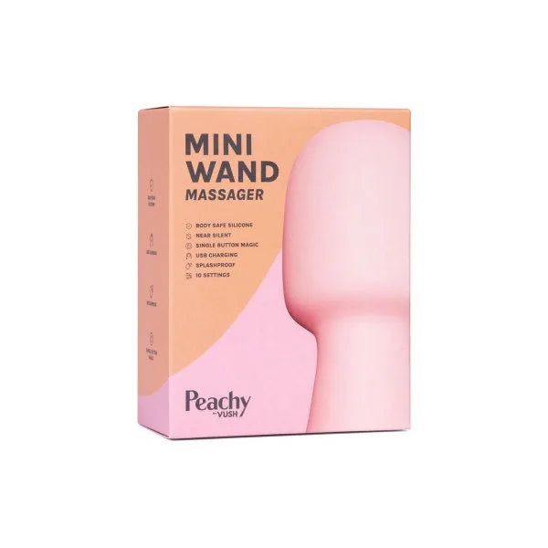 VUSH - Peachy Mini Wand Massager - PlayBlue