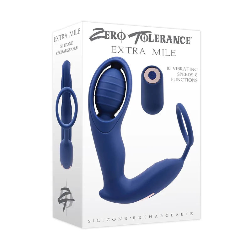 Zero Tolerance - Extra Mile Prostate Play C-Ring - PlayBlue