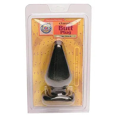 Classic Butt Plug Large - Black - PlayBlue