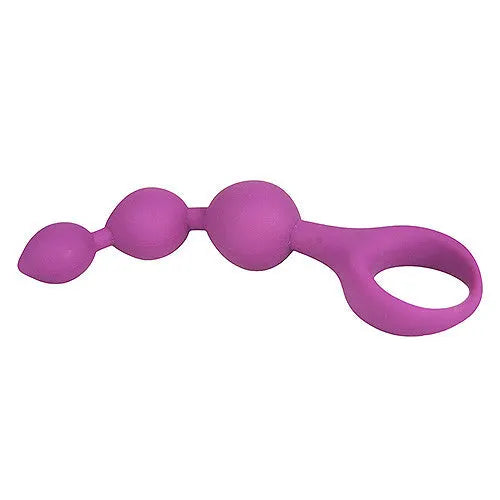 Loving Joy Triple Ripple Anal Beads - Black - PlayBlue
