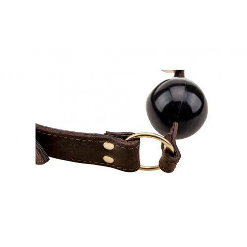 BOUND Nubuck Leather Solid Ball Gag - PlayBlue