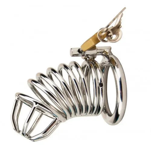 Impound Spiral Male Chastity Device - PlayBlue