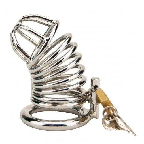 Impound Spiral Male Chastity Device - PlayBlue