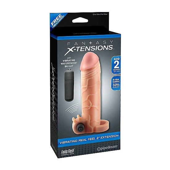 Vibrating Real Feel 2 Extention - Skin - PlayBlue