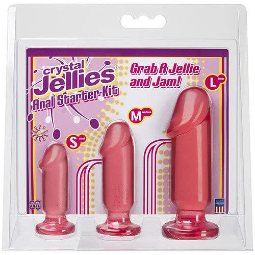 Doc Johnson Crystal Jellies Anal Starter Kit - PlayBlue