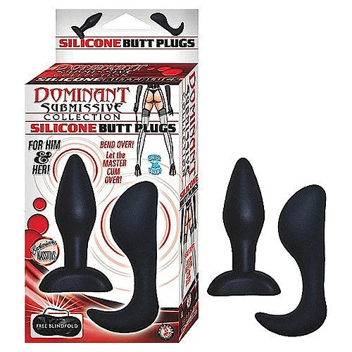 Dominant Submissive Silicone Butt Plugs - PlayBlue