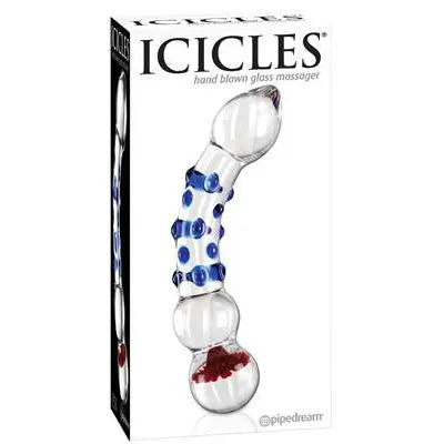 Icicles No 18 - Textured Curve Dildo - PlayBlue