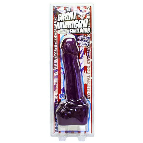 Doc Johnson The Great American Challenge Huge Dildo - PlayBlue