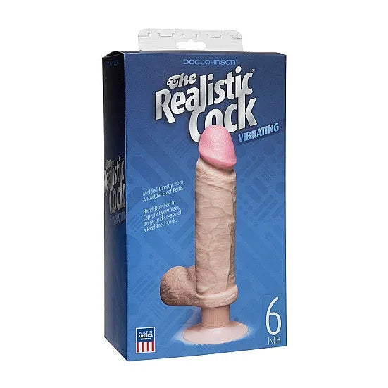Vibro-Realistic Cock 6 Flesh - PlayBlue