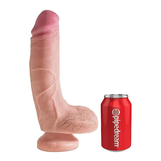 King Cock 10 Inch Cock - With Balls - Skin - PlayBlue