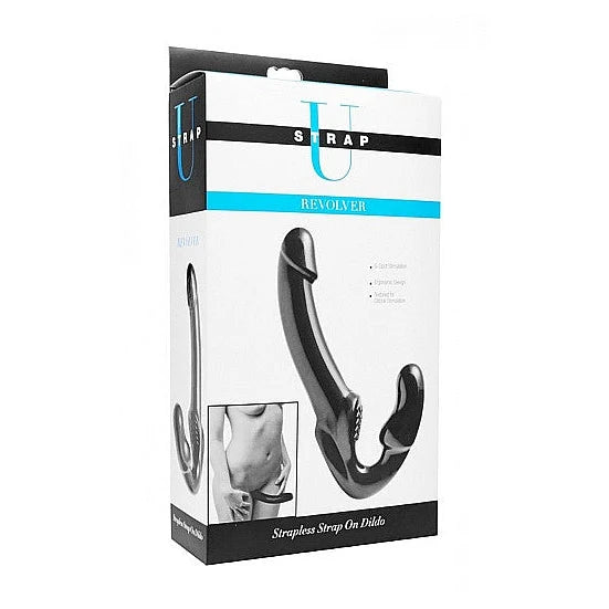 Revolver Strapless Strap On G-Spot Dildo - PlayBlue