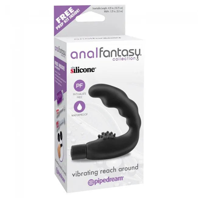 Vibrating Reach Around Anal Prostate Vibrator - PlayBlue