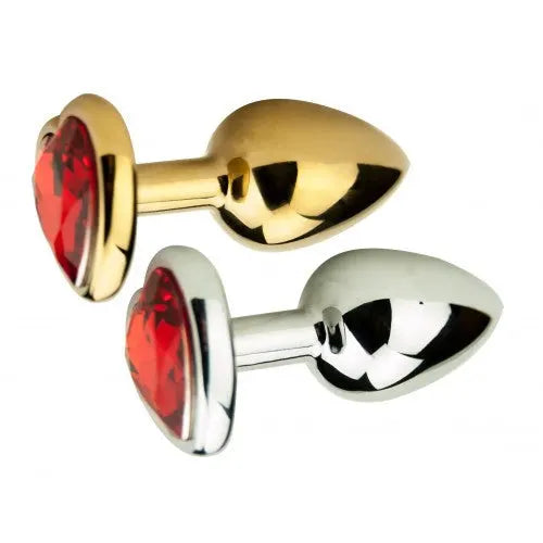 Precious Metals Heart Shaped Anal Plug - Silver - PlayBlue