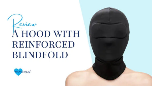 A hood with reinforced blindfold