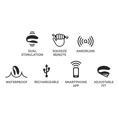 We-Vibe - Chorus Galaxy App and Remote Controlled Rechargeable Couples Vibrator - PlayBlue