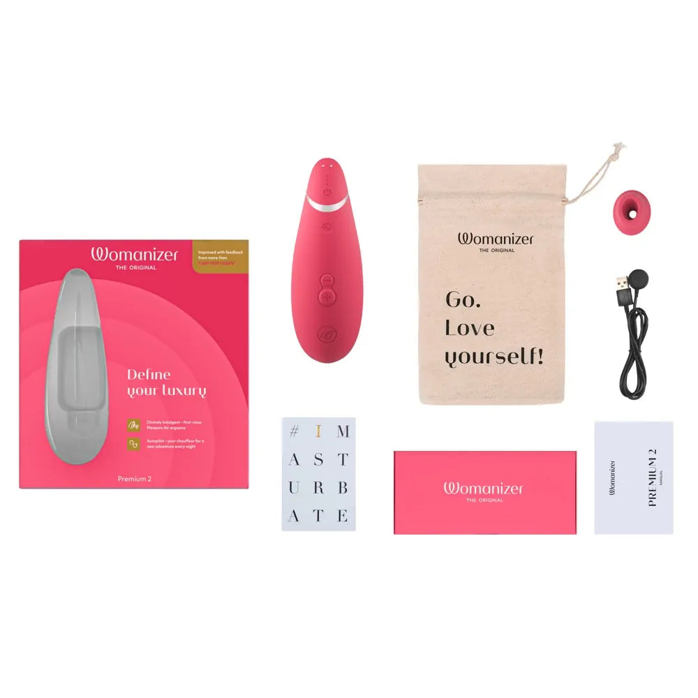 Womanizer - Premium 2 - Smart Silence Clitoral Suction Stimulator - PlayBlue