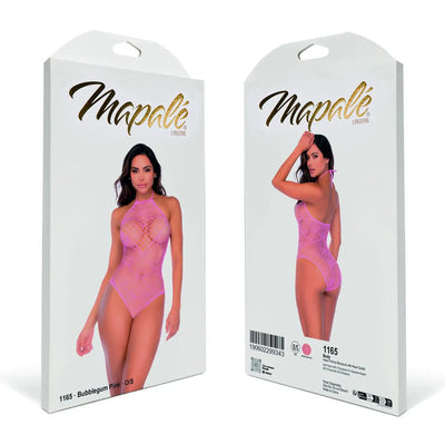 Mapale - Heart Fishnet Bodysuit with Heart Detail - PlayBlue