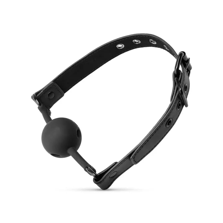 Breathable Silicone Ball Gag - Black - PlayBlue
