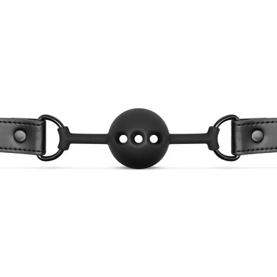 Breathable Silicone Ball Gag - Black - PlayBlue