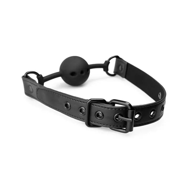 Breathable Silicone Ball Gag - Black - PlayBlue