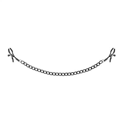Nipple Clamps with Chain - Black - PlayBlue