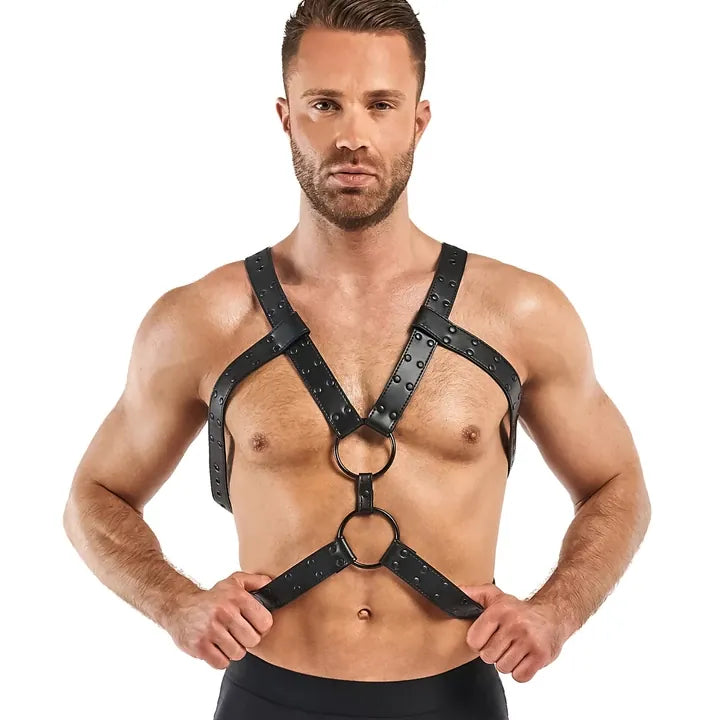 Rocco Bondage Harness - Black - PlayBlue