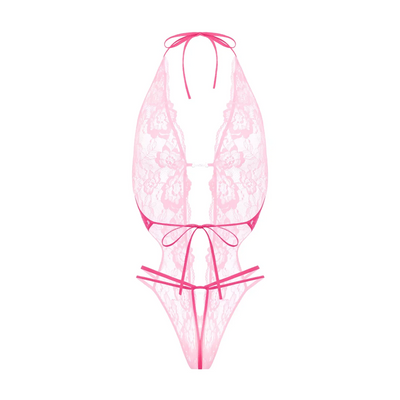 Christine le Duc - Lace Body Renee Pink - L/XL - Size 12-16 - PlayBlue