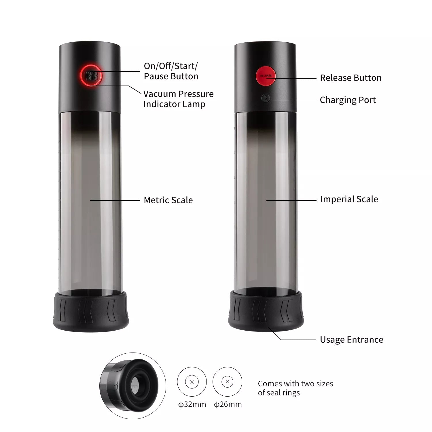 OTOUCH - Macho Work1 Automatic Penis Pump - PlayBlue