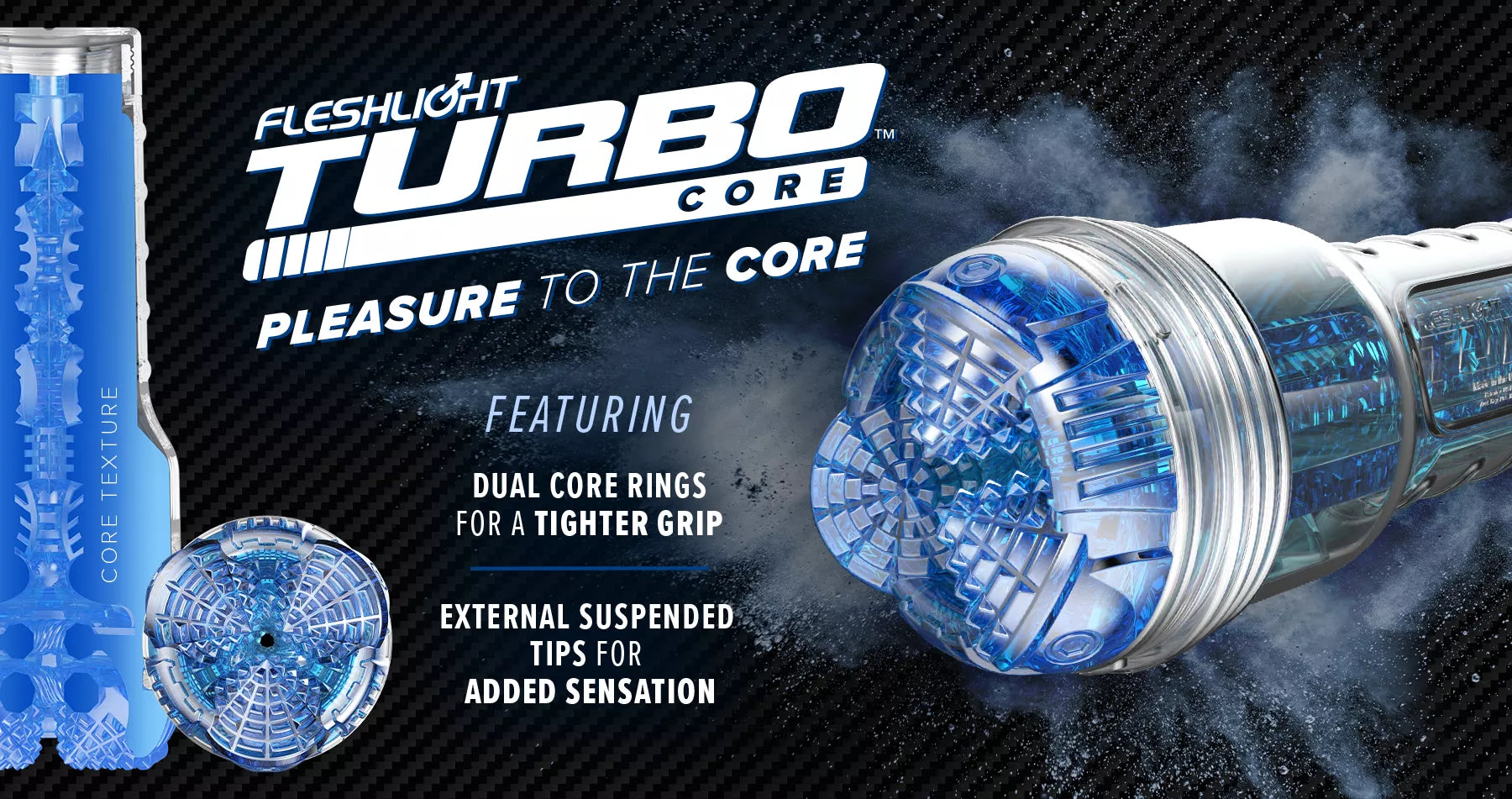 Fleshlight - Turbo Core Ice - Pleasure Rings - PlayBlue