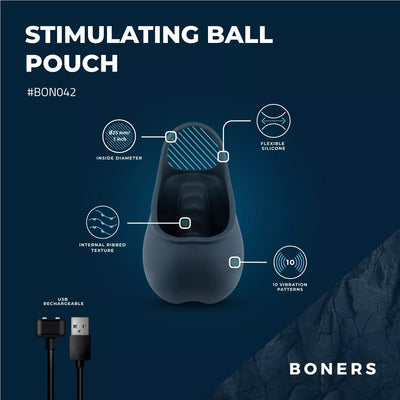 Boners Stimulating Ball Pouch - PlayBlue