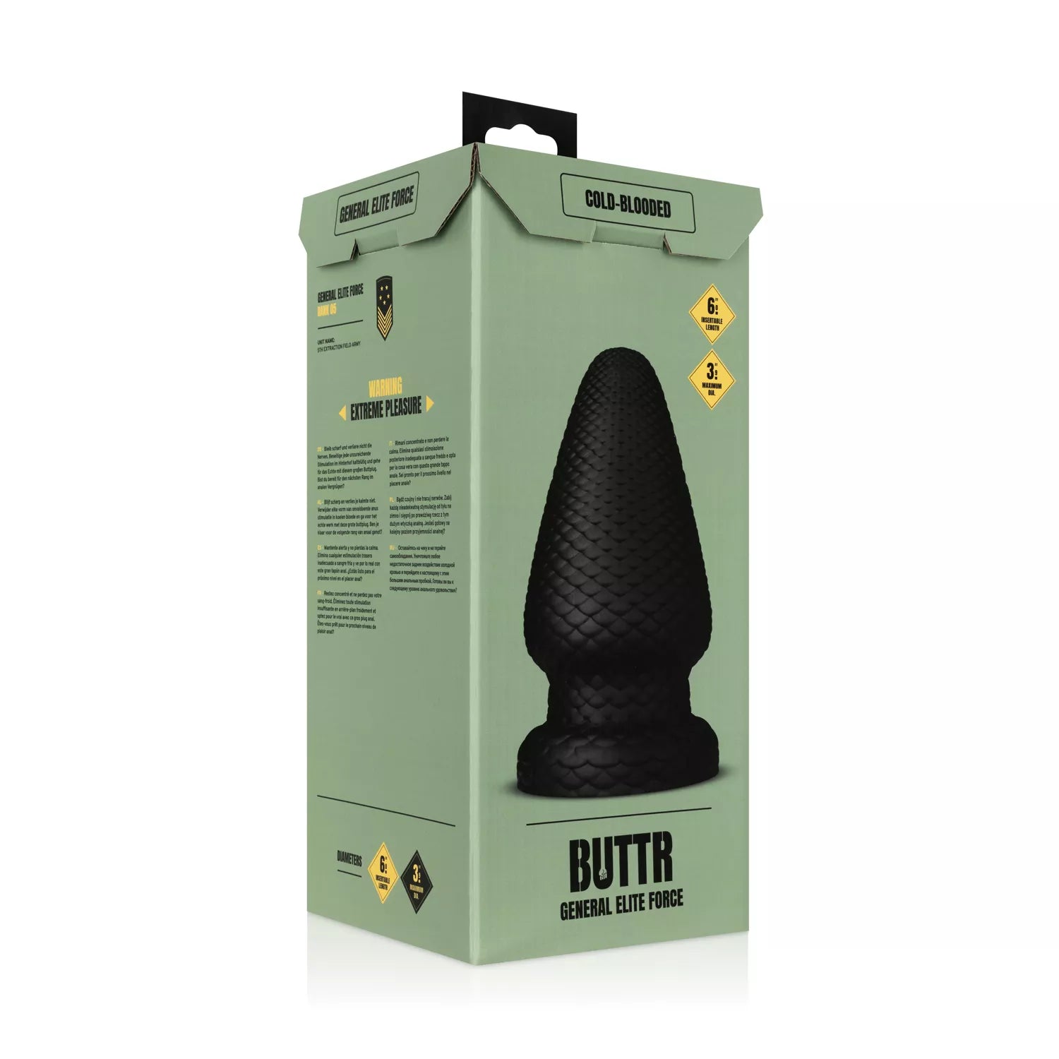 BUTTR - Cold Blooded Scaled Butt Plug XXL - PlayBlue