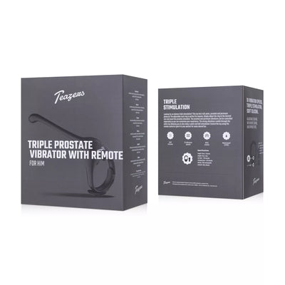 Teazers Triple Prostate Vibrator with Remote - PlayBlue