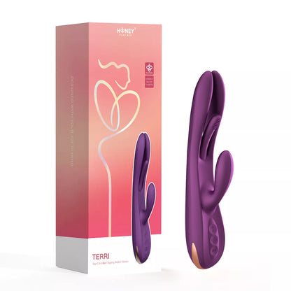 Honey Play Box - Terri Kinky Finger Tapping Rabbit Vibrator - PlayBlue