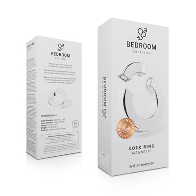 Bedroom Fantasies - Magnetic Heavy Weight Cockring - Silver - PlayBlue
