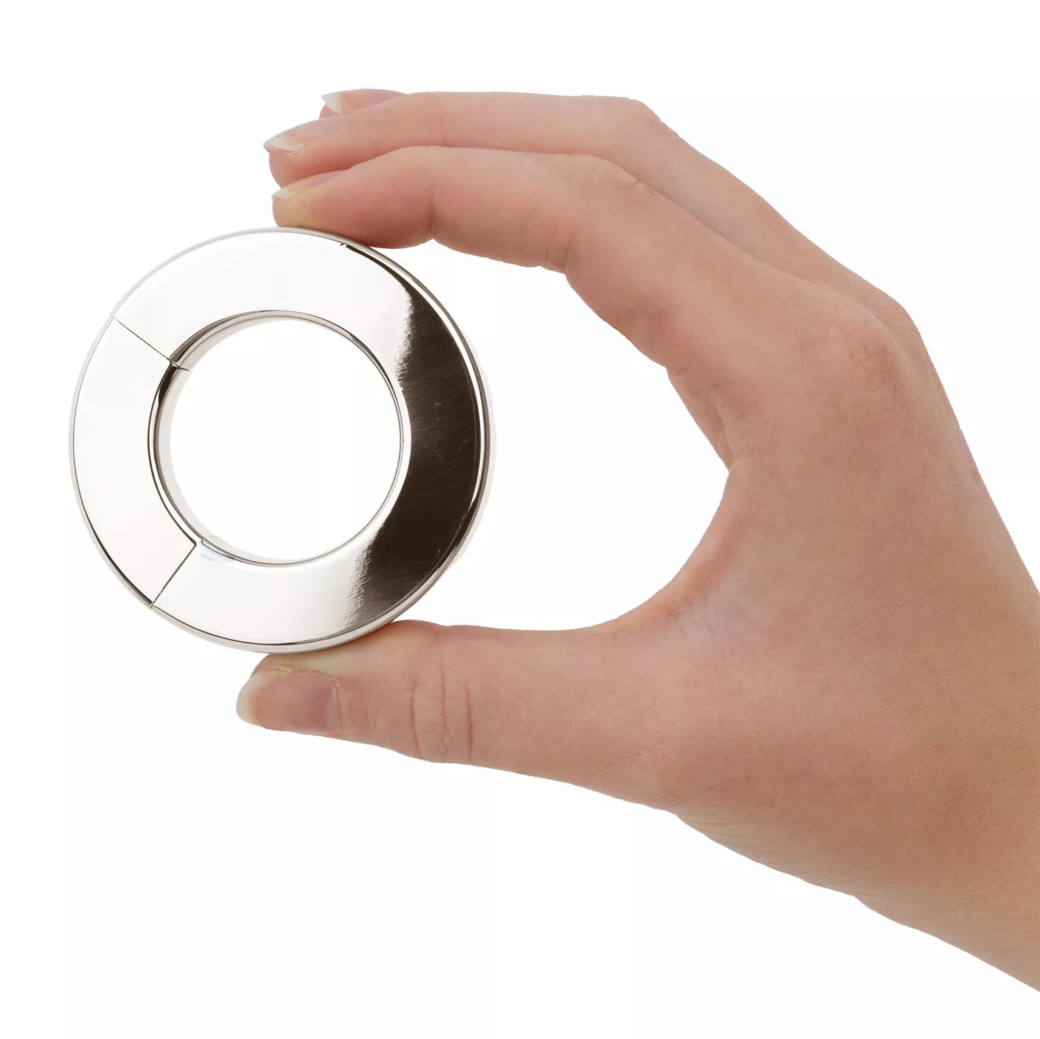 Bedroom Fantasies - Magnetic Heavy Weight Cockring - Silver - PlayBlue