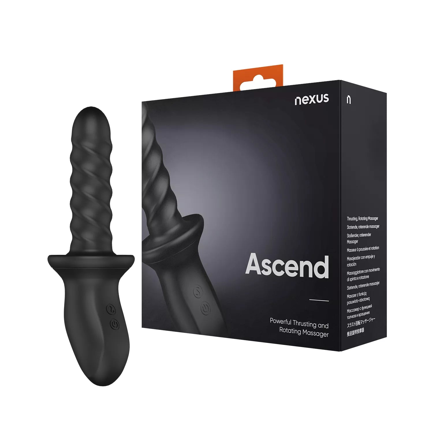 Nexus – Ascend Thrusting & Rotating Massager - PlayBlue