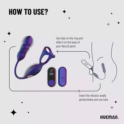 Hueman - Deep Impact Cock & Ball Ring - Thrusting Prostate Stimulator