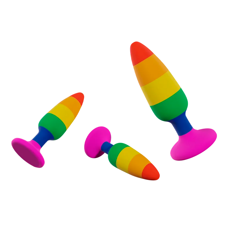 Woomy - Hiperloo Silicone Rainbow Plug - Small - PlayBlue