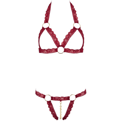 Cottelli - Open Bra & String Set - PlayBlue