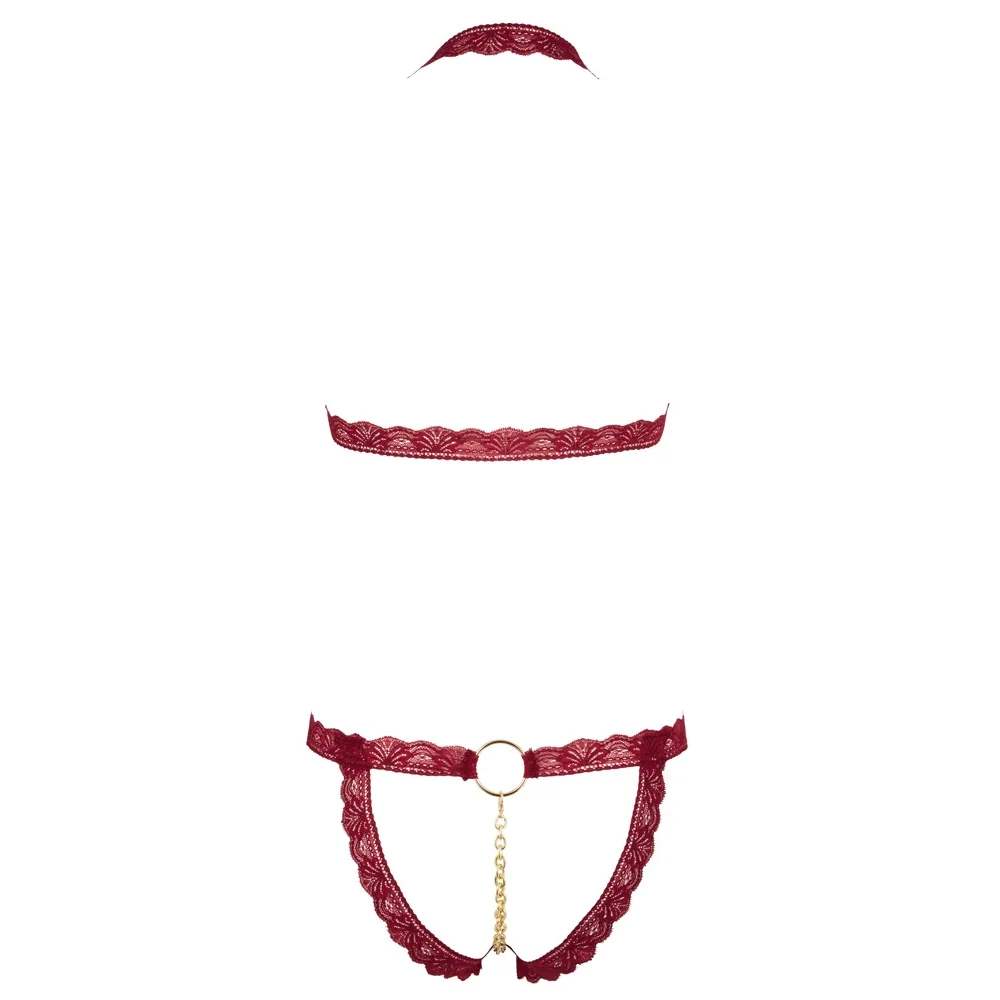 Cottelli - Open Bra & String Set - PlayBlue