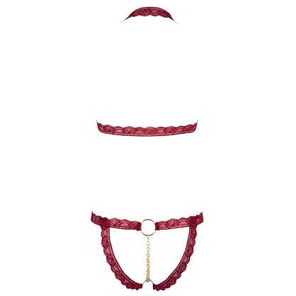 Cottelli - Open Bra & String Set - PlayBlue