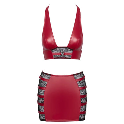 Cottelli - Party Set - Cropped Top & Mini - XL (20-22) - PlayBlue