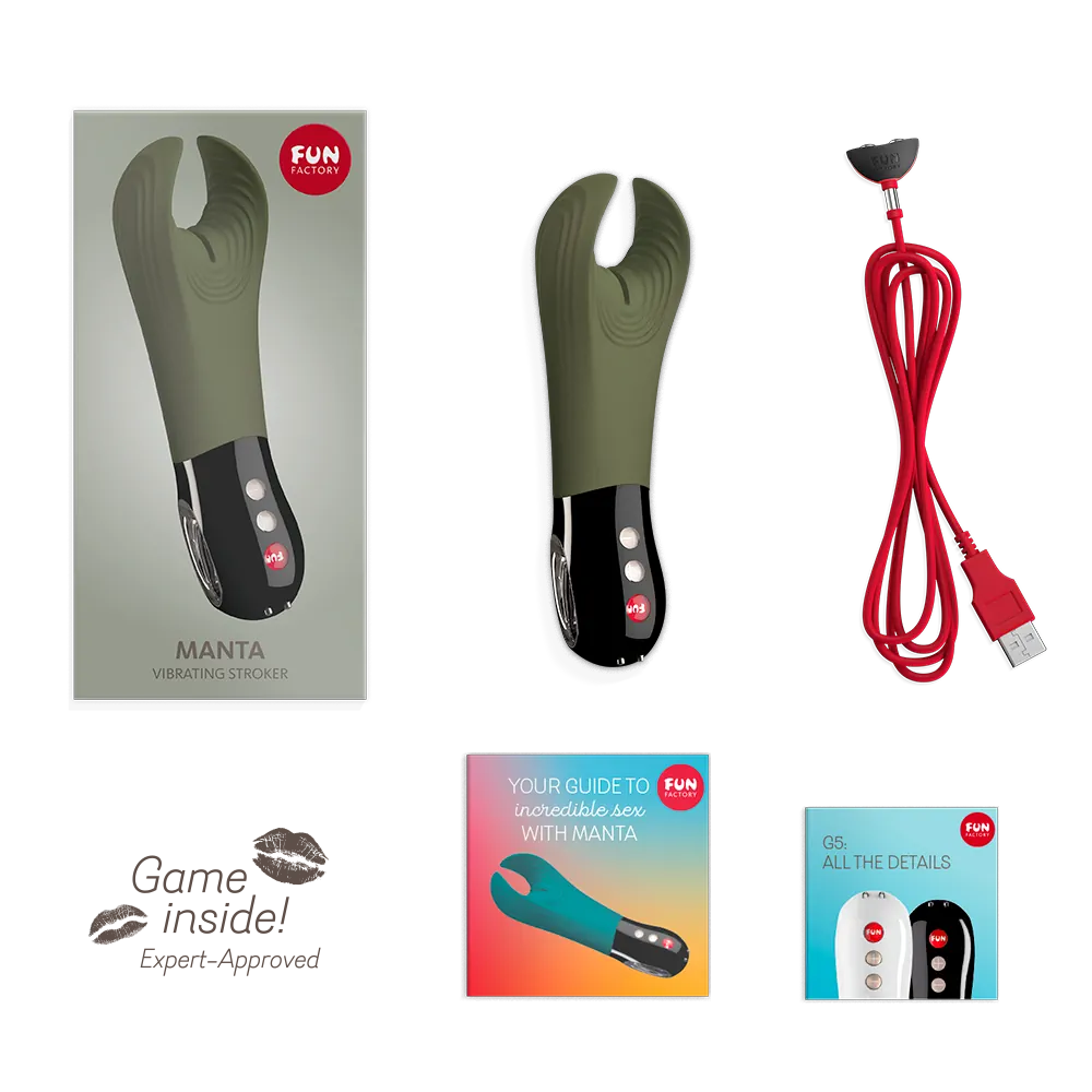 Fun Factory - Manta Vibrating Couples Toy PlayBlue Fun Factory - Manta Vibrating Couples Toy PlayBlue