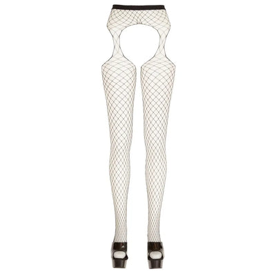 Cottelli - Suspender Wide Fishnet Tights - PlayBlue