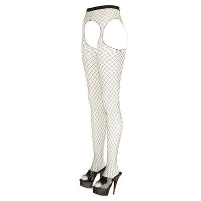 Cottelli - Suspender Wide Fishnet Tights - PlayBlue