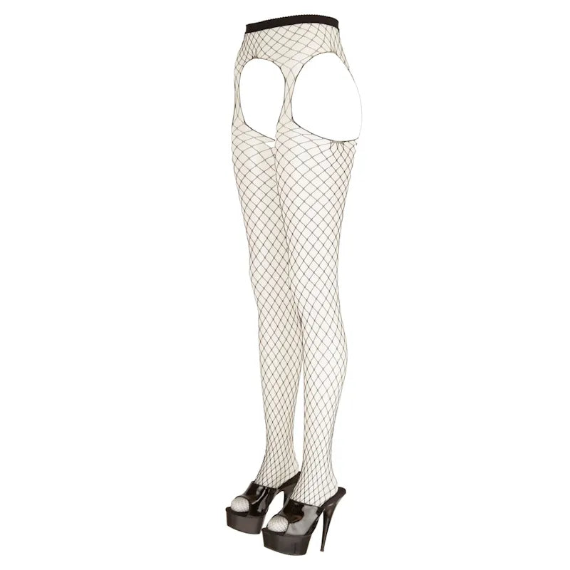 Cottelli - Suspender Wide Fishnet Tights - PlayBlue