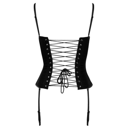 Cottelli -  Luxury Satin Corset with Metal Rods - PlayBlue