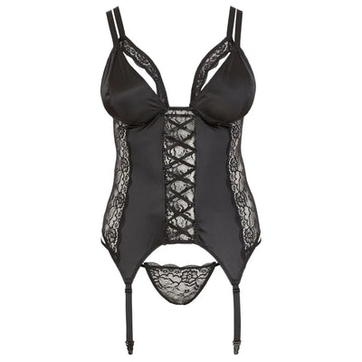 Cottelli Curves - Curvy Lace Basque - 4XL - PlayBlue