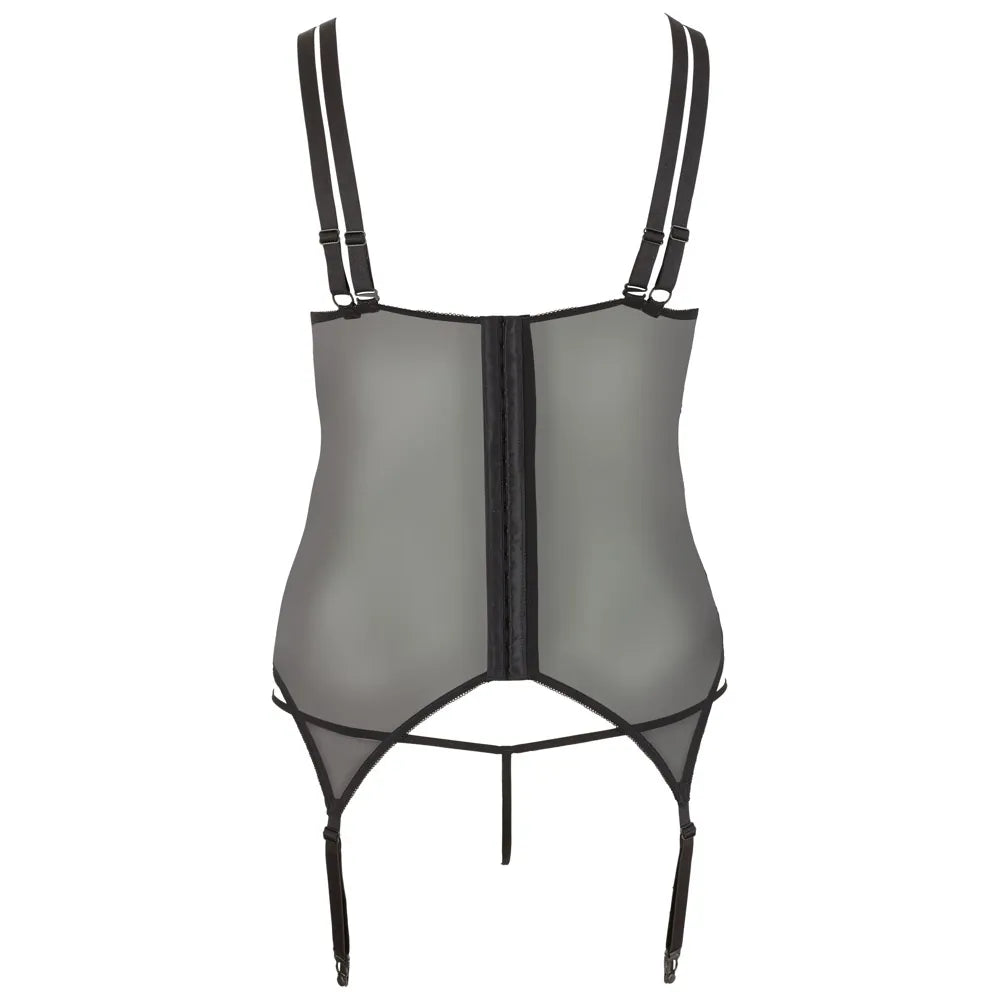 Cottelli Curves - Curvy Lace Basque - 4XL - PlayBlue
