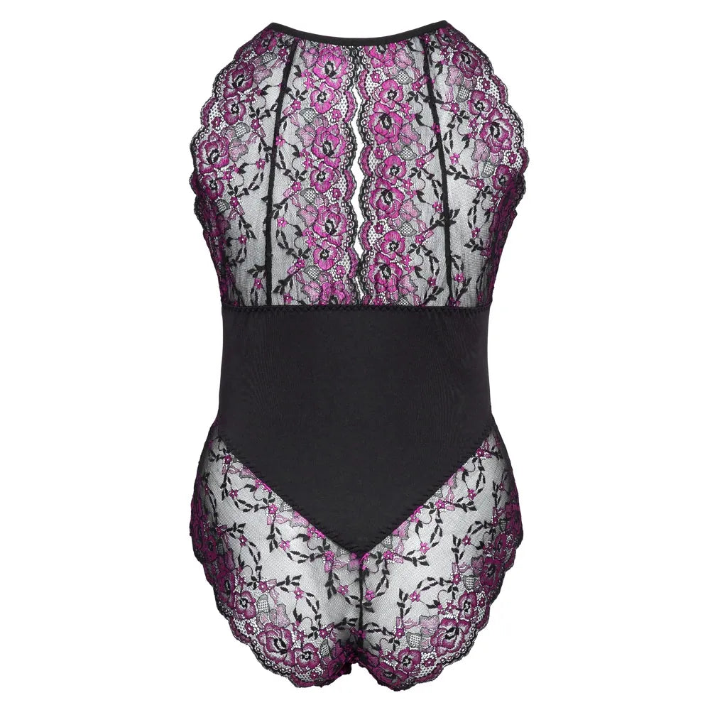 Cottelli Curves - Opaque Floral Lace Body - 4XL - PlayBlue